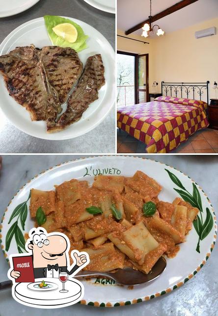 Tra le varie cose da Agriturismo L'Uliveto si possono trovare la cibo e interni