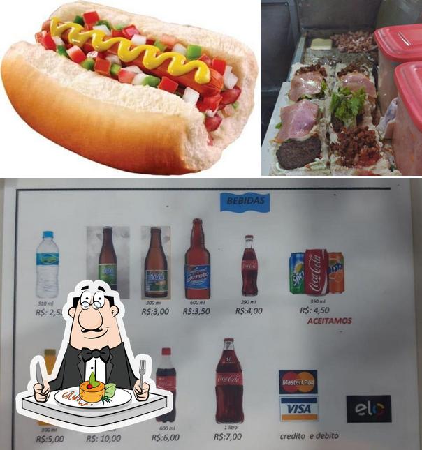 Dê uma olhada a ilustração apresentando comida e bebida no Cachorrão Au Au