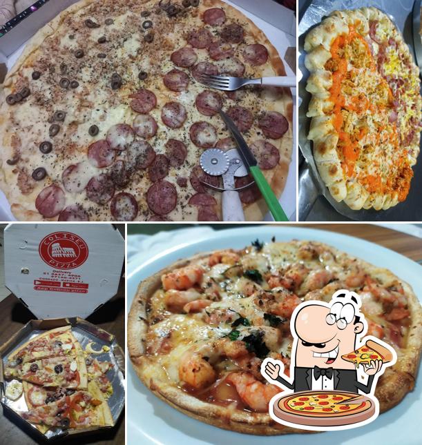 Escolha pizza no Coliseu Pizza