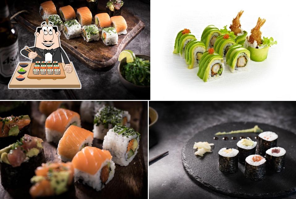 Sushi-Rollen werden von Master Sushi - restaurant de sushis à Vésenaz angeboten