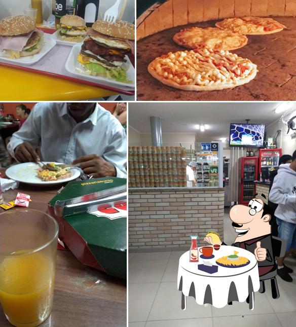Experimente um hambúrguer no Pizzaria Euros