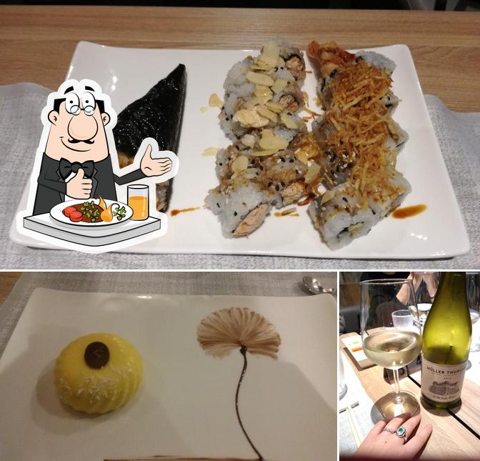 Questa è la immagine che mostra la cibo e alcol di Sushi Maison Voghera