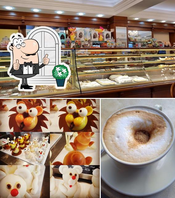 Tra le diverse cose da Pasticceria Livornese si possono trovare la esterno e bevanda