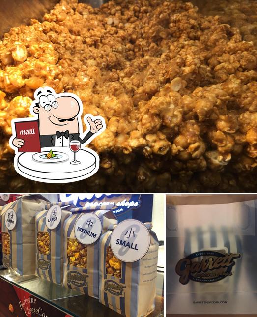 This is the image showing food and beer at Garrett Popcorn