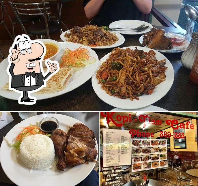Among various things one can find interior and food at Kopi Tiam