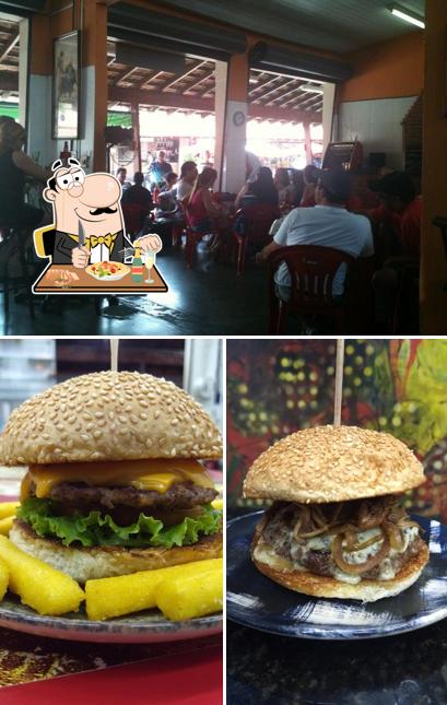 A ilustração da comida e interior no Generoso Gastrobar