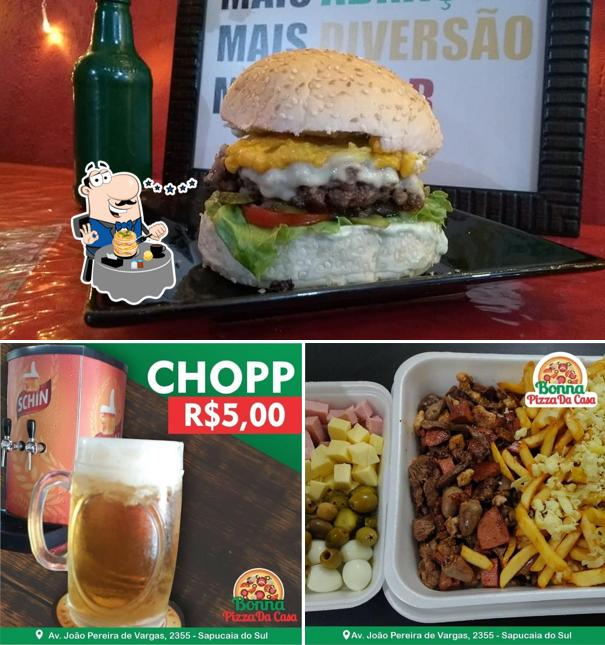 A imagem a Bonna Pizza Da Casa’s comida e cerveja