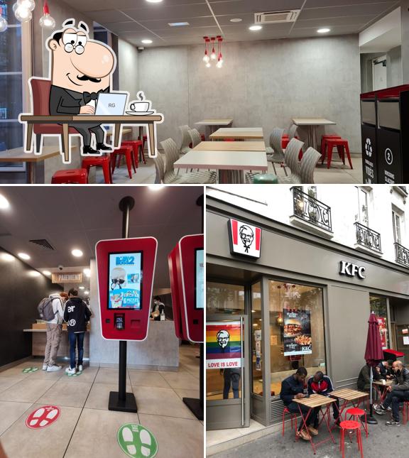 L'intérieur de KFC Paris Bastille