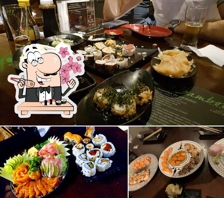 Sushi é um popular refeição originário do Japão