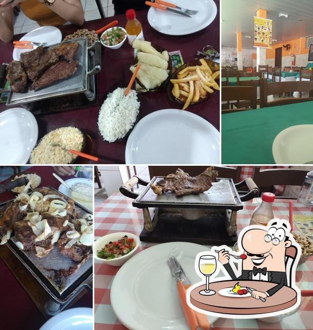 Comida em Churrascaria Charque na Brasa Real afogados jiquia