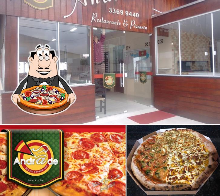 Experimente pizza no Andrade Pizzaria