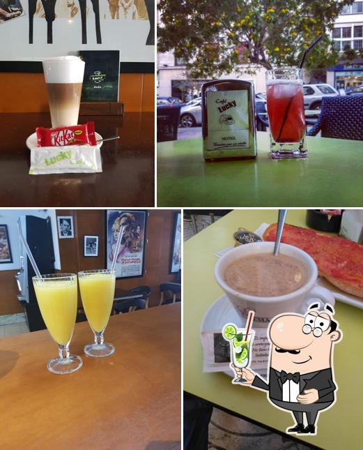 Café Lucky serves a range of drinks
