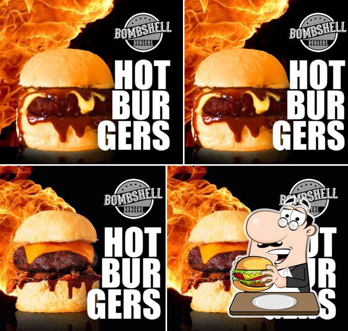 Hambúrguer em Bombshell Burgers