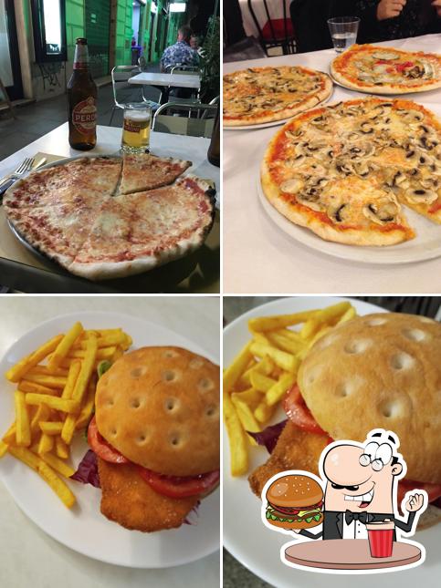 Commandez un hamburger à Bar Trattoria pizzeria ponzi