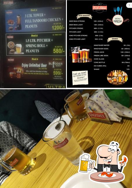 You can get a pint of light or dark beer