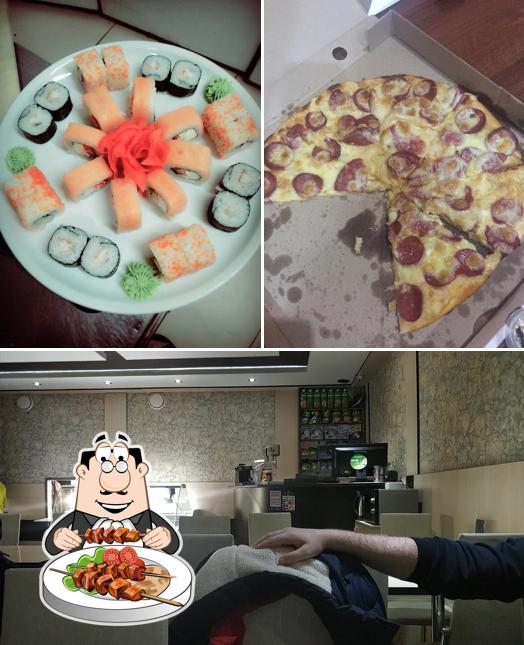 La photo de la nourriture et intérieur de Pizzeria Sushi Rolls’s