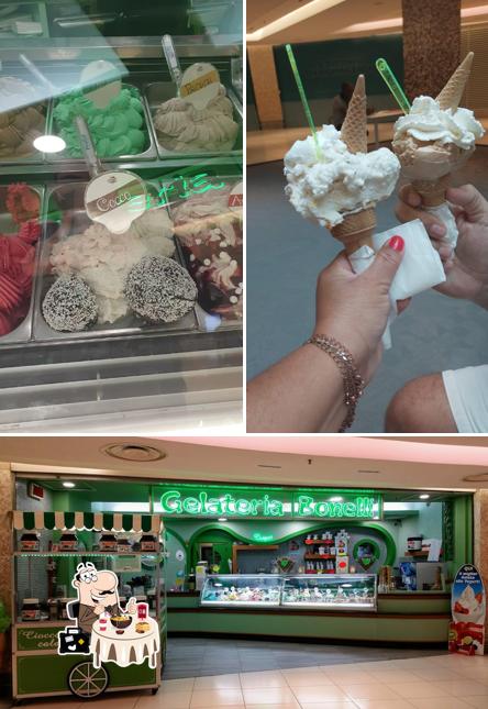 Platti al Gelateria Bonelli