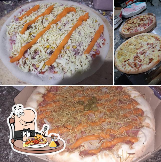 Peça diferentes variedades de pizza