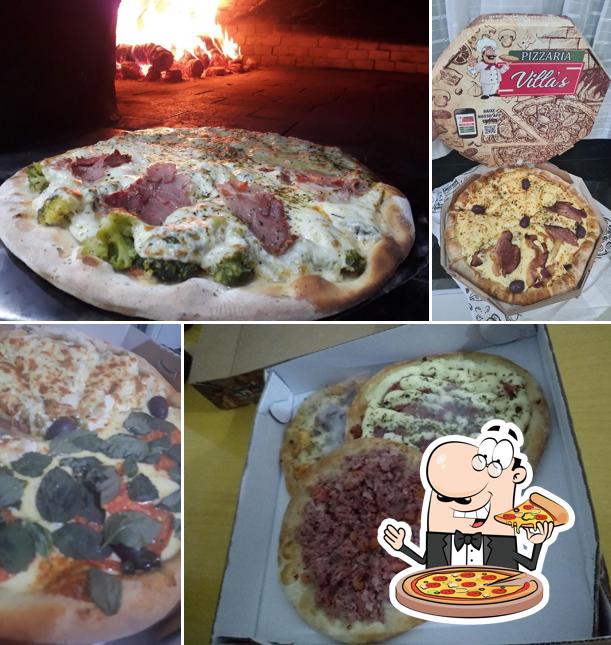 Consiga pizza no Pizzaria Villa's