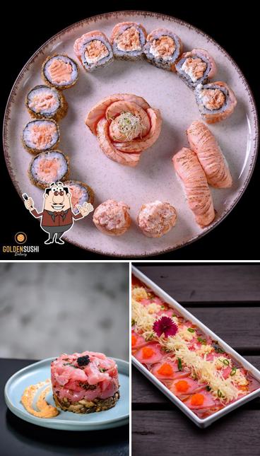 Comida em Golden Sushi Comida Japonesa