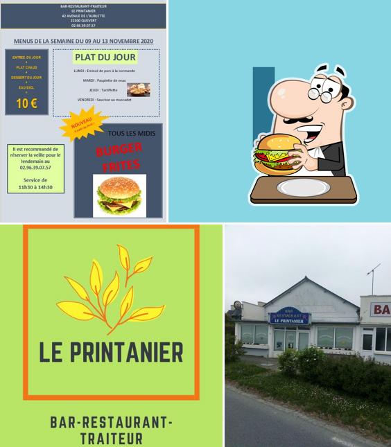 Commandez un hamburger à Le Printanier