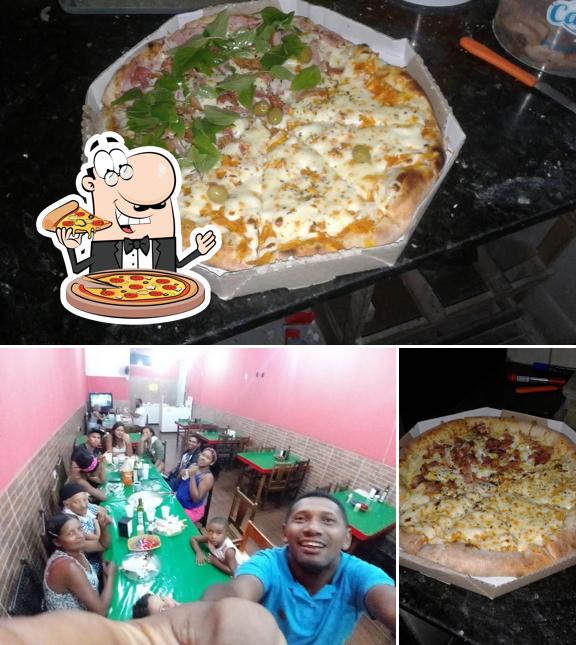 Escolha pizza no Pizzaria Donatelo