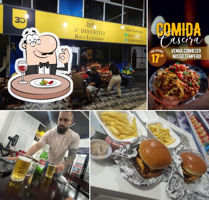 Comida em 3 Distrito Bar e Lancheria