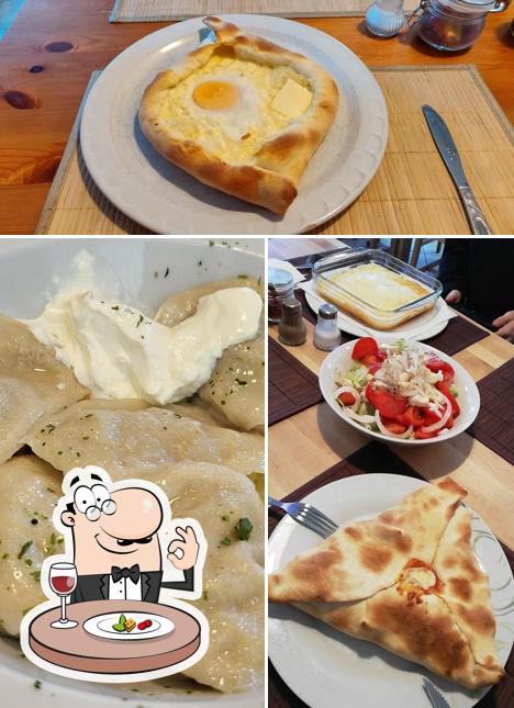 Essen im russische Küche Mosaik Pizzeria Lokal