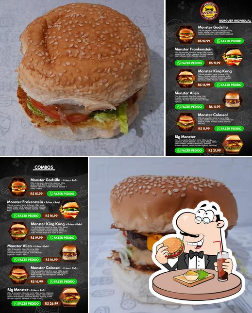 Peça um hambúrguer no Monster Burguer