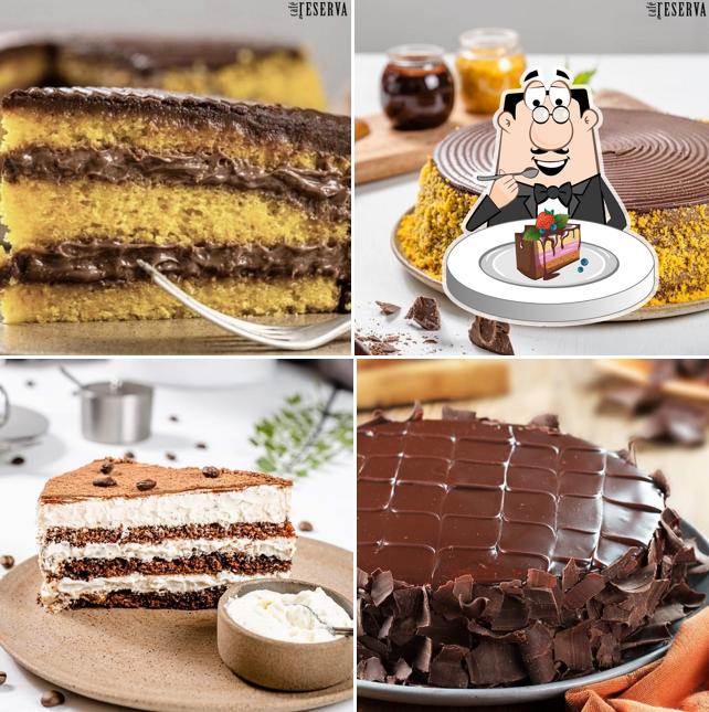Bolo de chocolate em Café Reserva Cafeteria e Doceria Atelier dos Sabores Tortas doces e salgadas Niterói