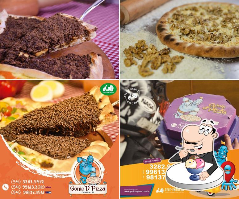 Gênio da Pizza oferece uma escolha de pratos doces