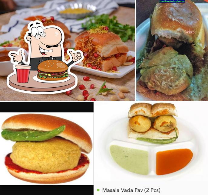 Get a burger at Fingerlickerz Pav Bhaji & Vada Pav
