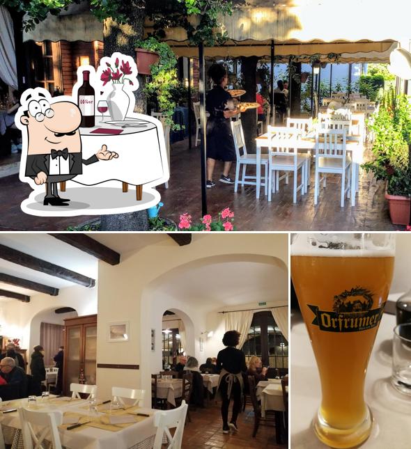 La tavolo da pranzo e birra del ristorante