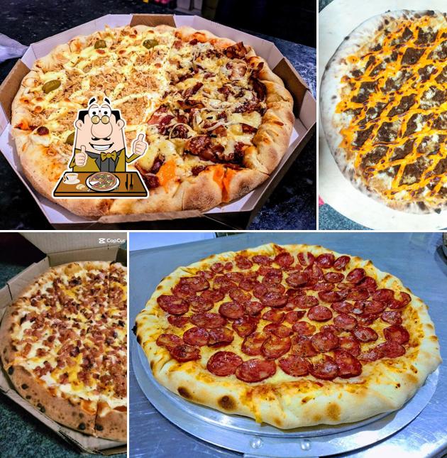 Escolha diferentes variedades de pizza