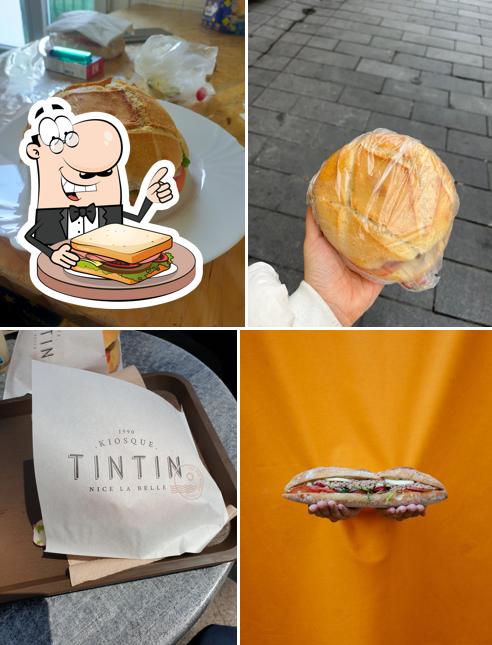 Commmandez un sandwich à Kiosque tintin