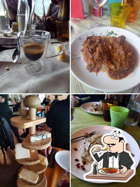 Platti al Trattoria Crotto Alpino