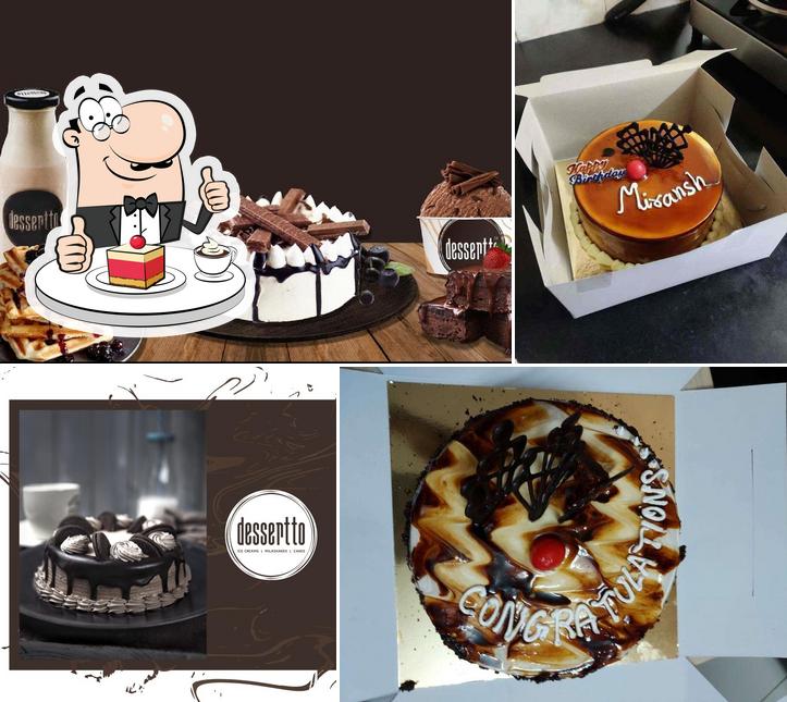 Dessertto Cakes and IceCreams provides a selection of sweet dishes