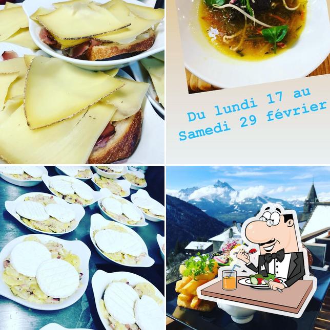 Essen im Café des Alpes Gryon
