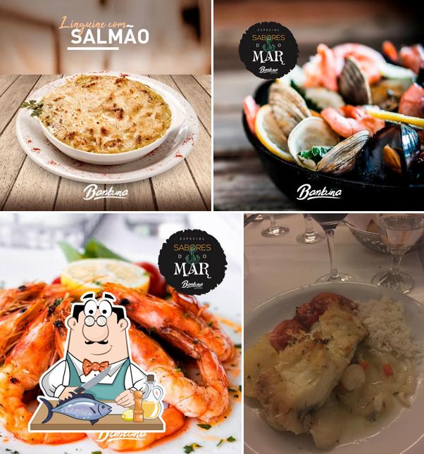 Salmão grelhado em Bambina Gastronomia