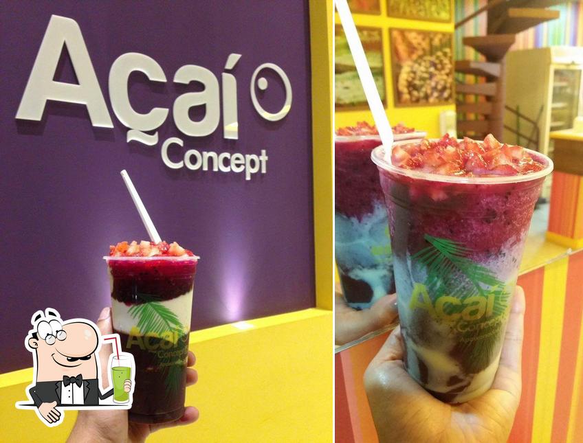 Açai Concept Candeias serve uma gama de drinques