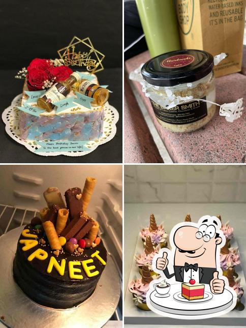 The Baker Smith Engagement Wedding Cake Delivery In Chandigarh Mohali Panchkula Kharar Zirakpur Best Bakery In Chandigarh offers a selection of sweet dishes