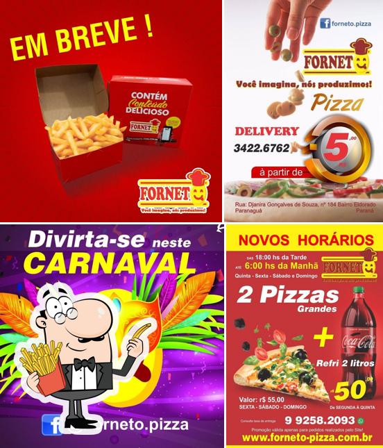 Peça cbatatas fritas francesas no FORNETO
