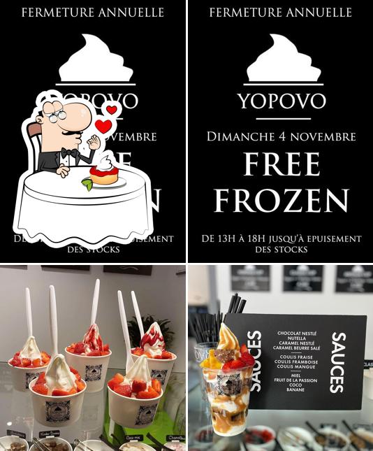 Yopovo Frozen Yogurt Porto-Vecchio offre une variété de plats sucrés