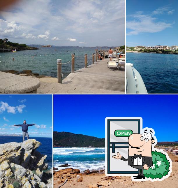 Goditi la vista dall'area esterna di La Cala Beach Club - Porto Cervo