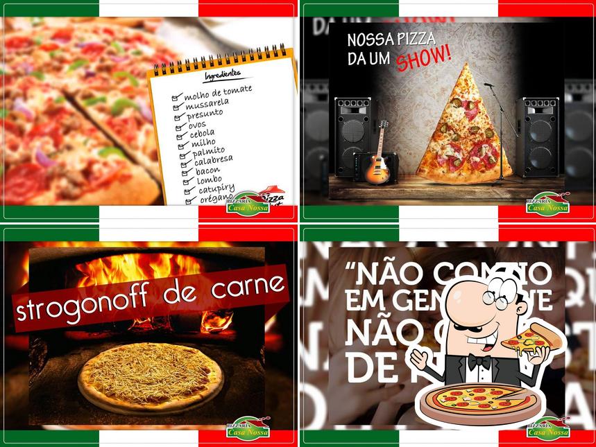 Peça diferentes tipos de pizza