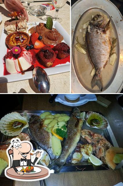 Restaurant La Oliva serviert eine Speisekarte für Meeresfrüchteliebhaber