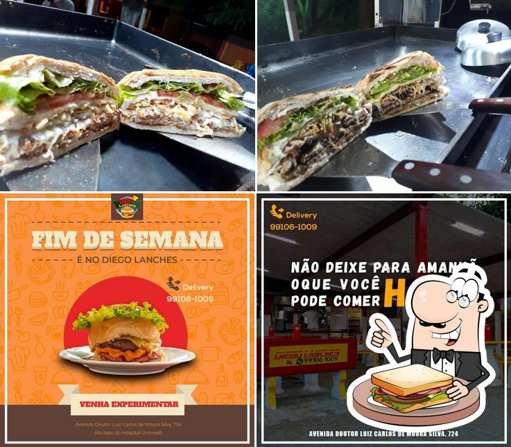 Peça um sanduíche no Diego Lanches