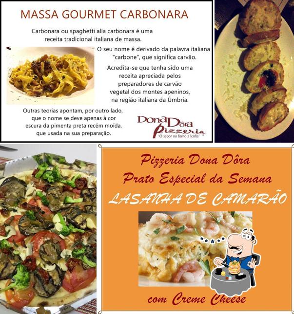 Platos en Dona Dôra Pizzeria