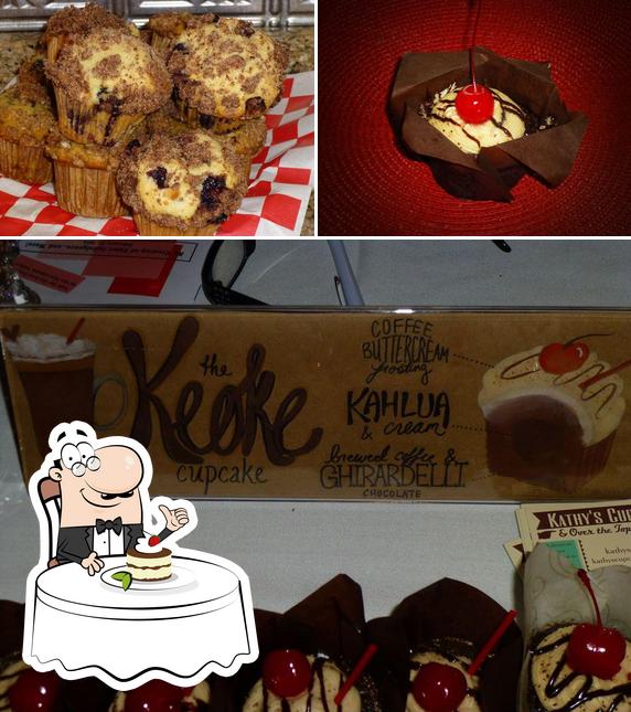 Kathy's Cupcakery & Over the Top Muffins provides a variety of sweet dishes