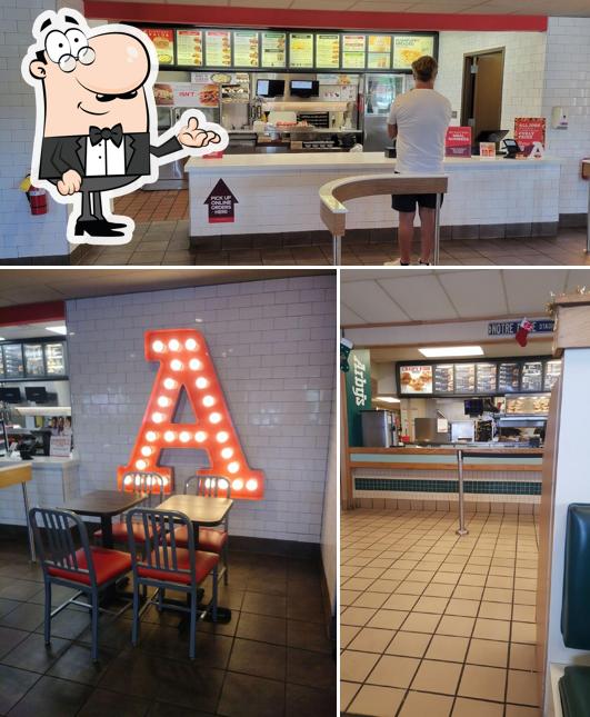 The interior of Arby's